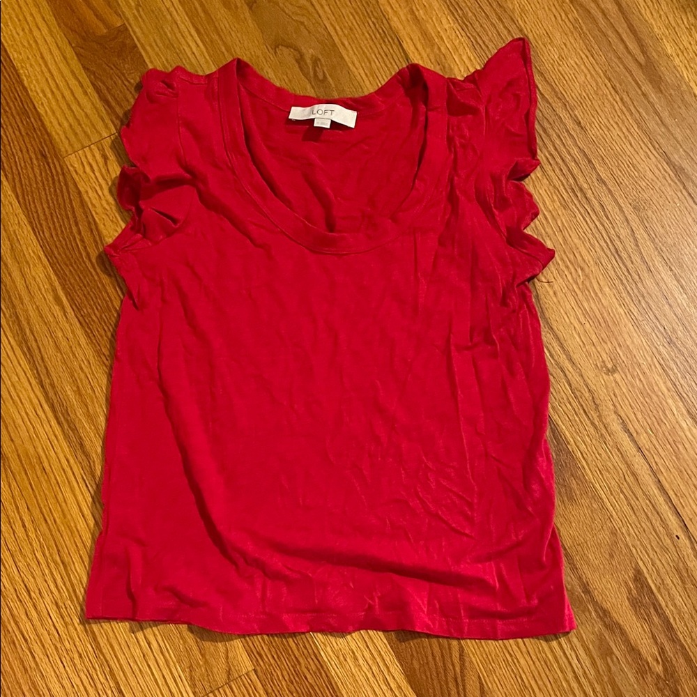 LOFT Ruffle Sleeve Blouse